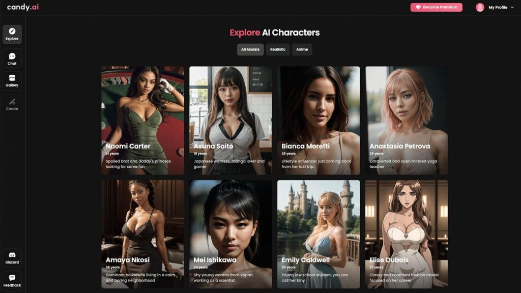 Le site de Candy.AI