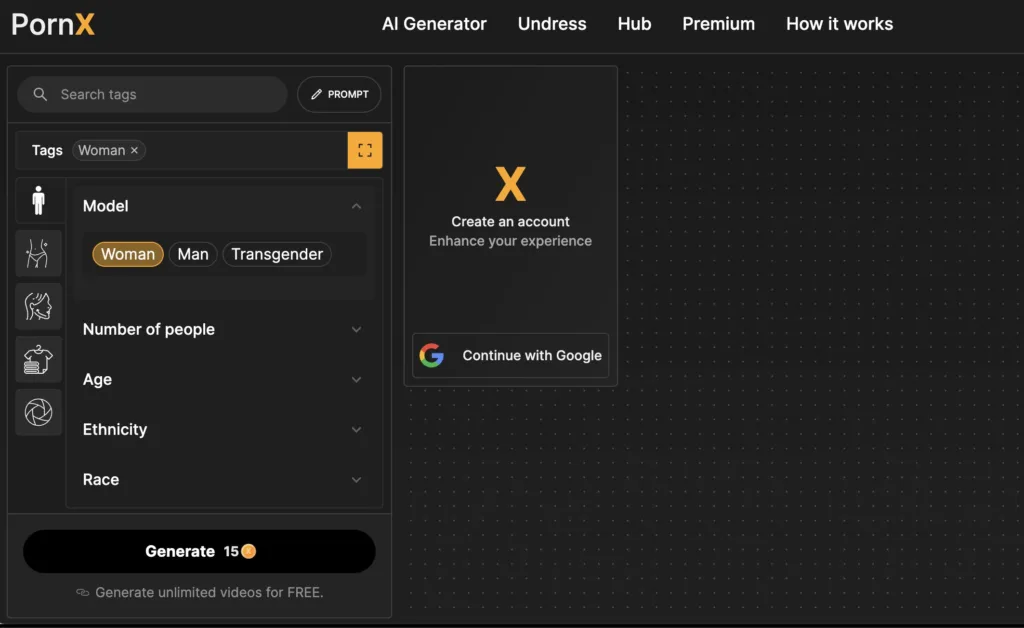 PornX AI propose depuis peu un générateur de vidéo NSFW