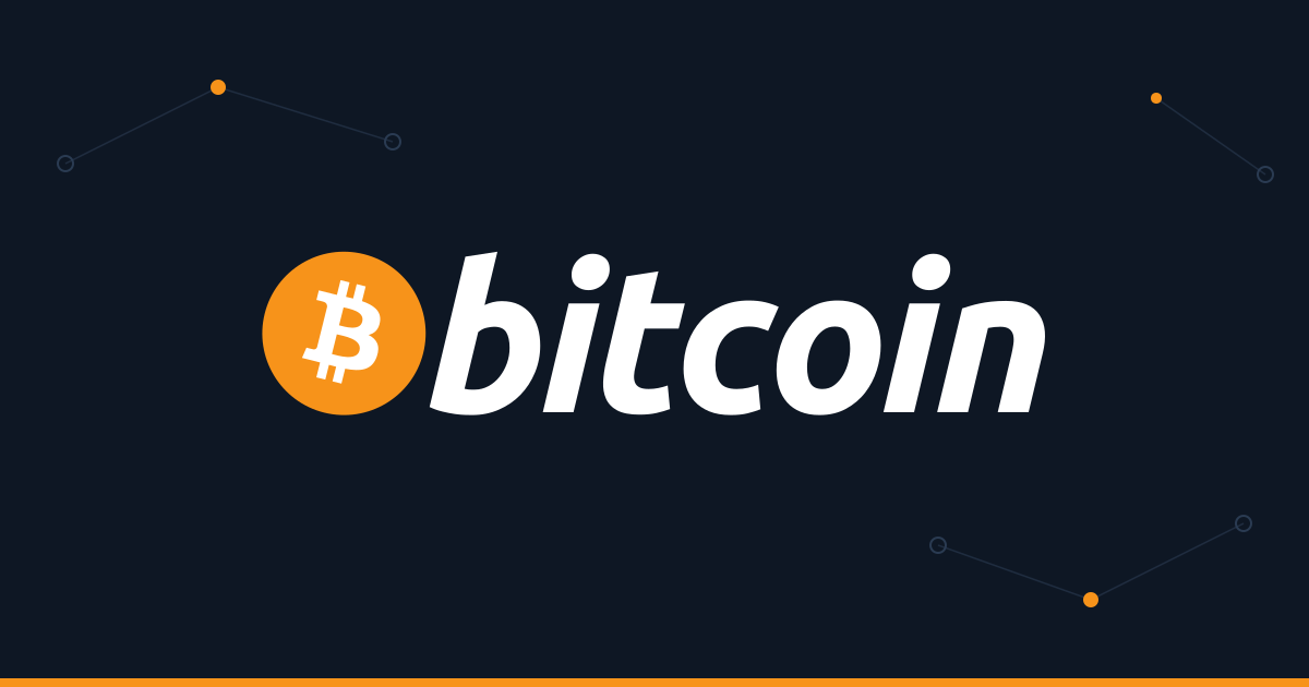 Logo officiel de Bitcoin sur fond sombre, visuel de partage de bitcoin.org