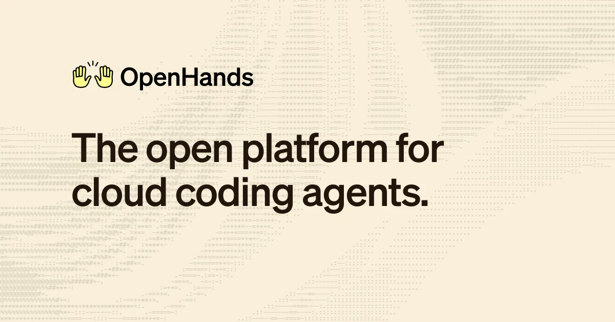Visuel officiel d'OpenHands, plateforme ouverte pour agents de code